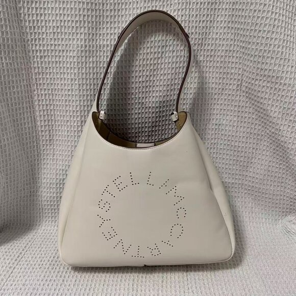 NEW Stella McCartney Logo Slouchy Hobo Tote Bag IN WHITE - Picture 2 of 9